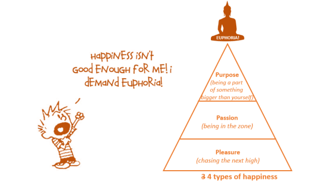 Happiness isn't enough for me, enlightenment